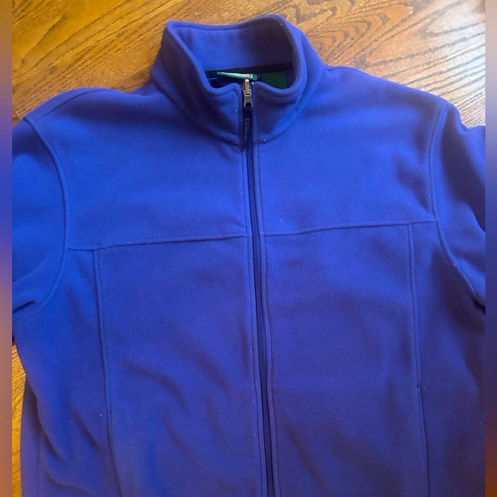 LL Bean Fleece Blue Jacket Polartec MADE IN USA